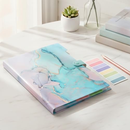 Image of Corslet Expanding File Folder, Aesthetic Folders for School, Accordion File Organizer, Aesthetic Folder with Labels,5 Pockets Important Document Folders for School Office Home (Color May Vary)