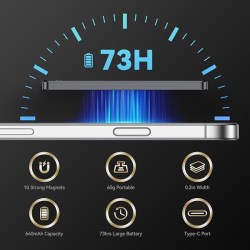 Image of Magnetic AI Voice Recorder-73H Battery, Transcribe&Summarize with AI Noise Cancellation, USB-C Charge Recording Device, 64GB Audio Recorder for Lectures, Meetings, Calls, Interviews, 112 Languages