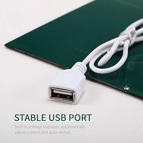 Loijon Carregador solar portátil 7W / 5V com porta USB Painel solar dobrável Camping Caminhadas Viag