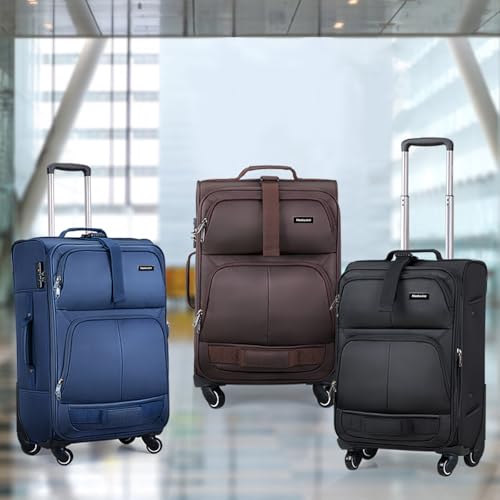 Hanke 20 Inch Softside Expandable Carry On Luggage with Spinner Wheels, Rolling Suitcase Travel Luggage with TSA Approved Luggage,Black by Hanke - Image 9