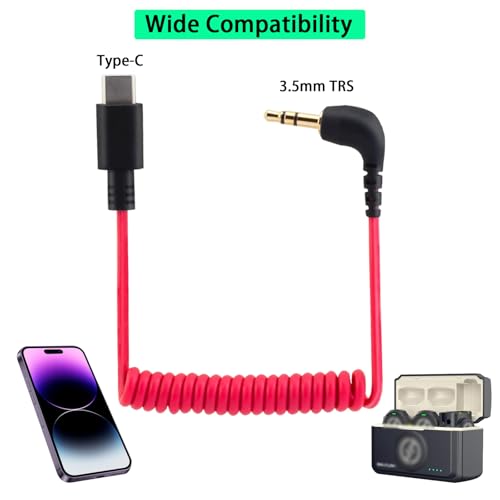 Câble de microphone USB C vers 3,5 mm cordon audio pour Rode Wireless ME et iPhone - 3