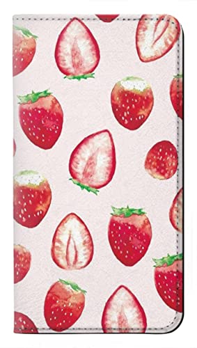 Housse cuir Samsung Galaxy A36 style fraise fraîche pour vos sorties estivales