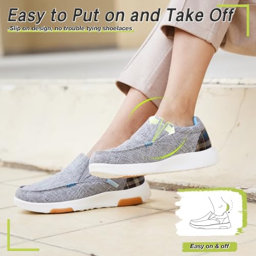 Image of OrthoComfoot Women's Orthopedic Slip-On Loafers Walking Shoes: Comfortable Plantar Fasciitis Loafers with Arch Support for Flat Feet, Casual Orthotic Shoes for Foot and Heel Pain Relief