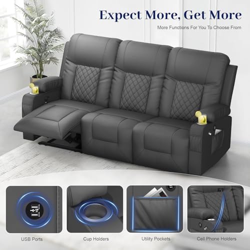 Luxury leather sofa set