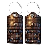Phayah Magische Gepäckanhänger für Bücherladen, Sichtschutz, Ausweis-Etikett mit Edelstahlschlaufe und für Reisetasche, Koffer, 1 Stück