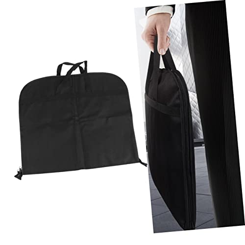 Unomor 2pcs Portable Garment Bag for Suits Breathable Travel Dress Cover Handles Black for Travel Storage Keeps Clothes Fresh and Protected3
