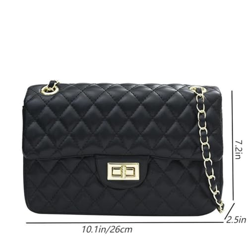 Image of Fashion Trendy Ladies Side Bags Small Chain Leather Fabric Women Purse Handbags Shoulder Bags | Fashion