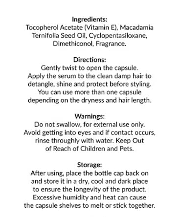 All-in-One Power-Packed Hair Serum Capsule- Repair! Keratin Treatment, Scalp Oil, Anti-Frizz, Heat Protectant, Growth Booster - For Curly, Dry, Damaged & Frizzy Hair Wonders(1 Bottle, 30 Count)