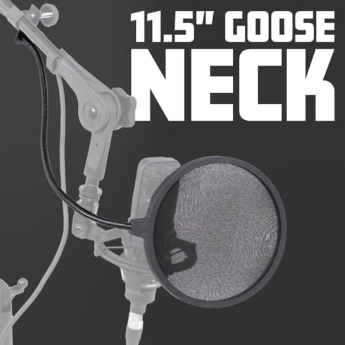 Gator Frameworks Rok-It Einschichtiger Mikrofon-Pop-Filter mit C-Klemme für die meisten Mikrofonstative; (RI-POPFILTER)