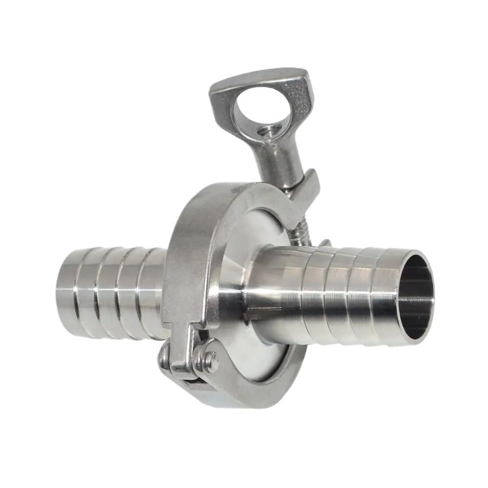 Hose Barb Ferrule +Tri Clamp + PTFE Gasket Stainless Steel Sus SS 304 ZUZAOJUYIN(PTFE Gasket,51mm)