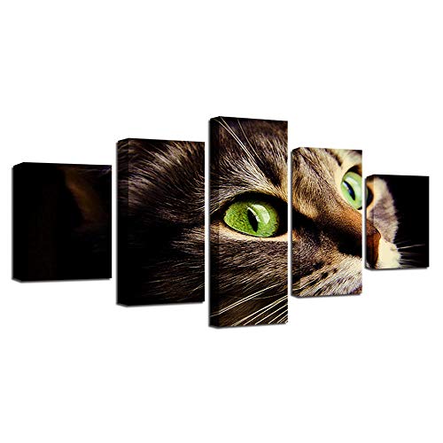 Toile oeil de chat effrayant grand format imprimé moderne haute définition