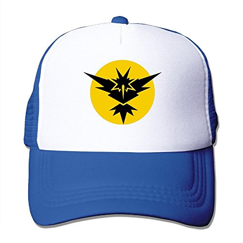 Huseki Unisex Customized Adjustable Pokemon Go Team Instinct Snapback Hat One Size Royalblue