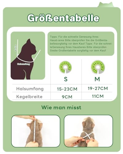 Supet Halskrause Katze,Einstellbarer Halskrause Katze Halsband,Wiederherstellung Halsband Weich Kragen Cone Nach Operation und Verletzungen für Welpen, Kleine Hunde und Katzen