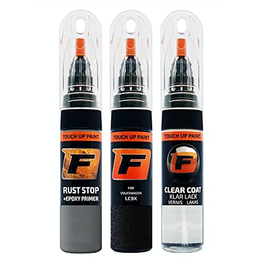 FIRANTO Kit de Pintura de Retoque Coche para VW Volkswagen LC9X Deep Black, Set de Reparación de Rayones y Arañazos Incluye 15 ml Bolígrafo para Retocar Pintura Coche, Primer y Barniz