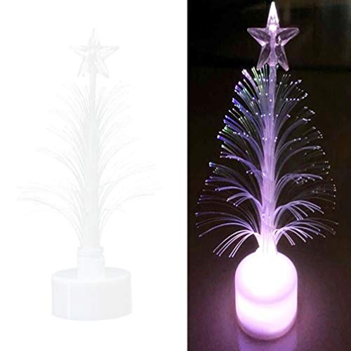 Nuobesty 6Pcs Fiber Optic Christmas Tree Led Mini Tabletop Christmas Tree With Topper Star Christmas Desktop Decorations Ornaments #TOP7