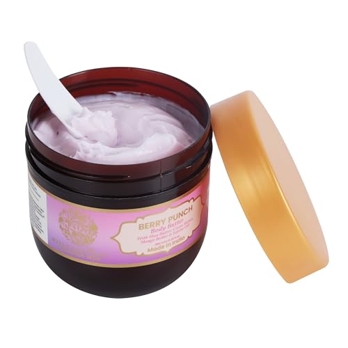 Image of RYLLZ ESSENTIALS Berry Punch Body Butter | with Shea Butter, Cocoa Butter, Mango Butter, Niacinamide & Jojoba Oil| for 48Hrs Moisturisation, Stretch Marks, Dry /Itchy Skin & Uneven Skin Tone | 200 ml