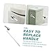 SEWACC Retro Front Press Toilet Flush Lever Silver Finish Side Mount Replacement Handle for Toilet Tank Home Accessory Easy Tool Installation for Household and Hotel Use