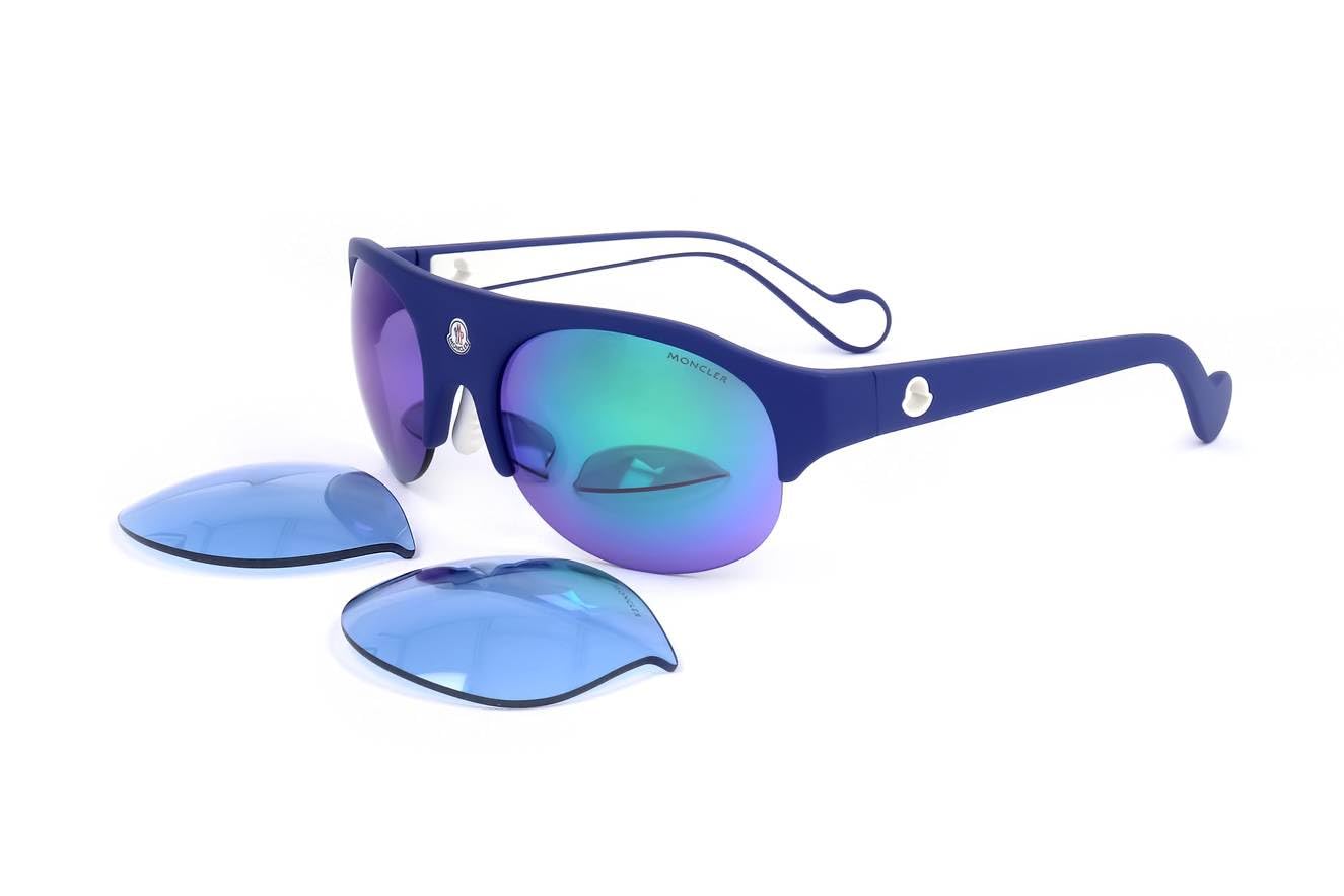 Moncler ML0050 92X 60 Frames, Blue (Blue), 60 Unisex-Adult, Blue