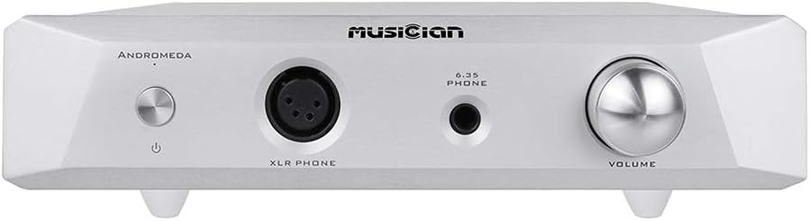 AOSHIDA Musician Andromeda Class A Balanced Headphone Amp 3800mW×3800mW Preamp 3-Pin XLR to 6.35mm/4-Pin XLR Headphone Amps 3-Pin XLR Preoutput Preamplifiers (Silver)