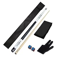 Adevar Billard Queue,Billiard Queu mit Rutschfester Griff Kanadischer Ahorn Pool Queue mit Edelstahl Gelenk 57’’ Snooker Queue Set mit Leder Aufbewahrungstasche Billiard Cue für Billard Enthusiasten