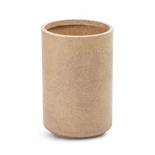 Image of GTB Cylinder German Polymer Pots for Plants Highly Durable Polymers Lightweight Indoor Outdoor Plant Pots, Flower Pot Gamla Tree Planter Container Planters(Plant not Included) (Sandstone, 18 inch)