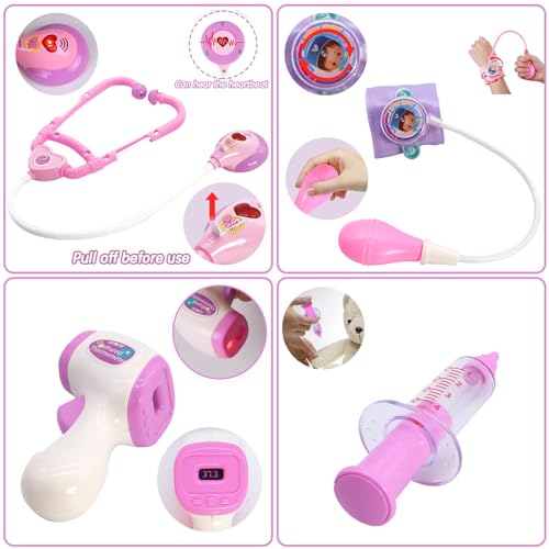 image for Gifts2U Doctor Kit for Toddlers 3-5, Medical Pretend Play Toys with Gi