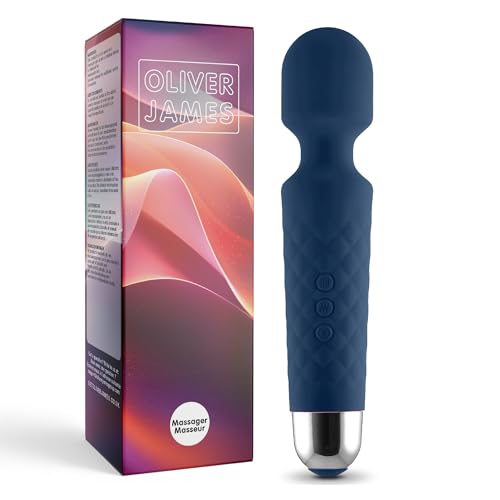 Image of Oliver James Wand Vibrator Sex Toy - 20 Patterns 8 Speeds Long Battery Life | Discreet Adult Toy Vibrating Dildo 6 Hour Battery Life Waterproof USB Rechargeable G Spot Vibrator for Deep Intense Pleasure