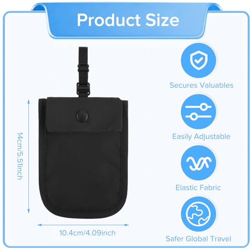 Ouligay Travel Bra Wallet for Women Hide Bra Wallet Under Clothes Adjustable Bra Pouch for Credit Cards Valuables Secret Pocket for All Bra Sizes4