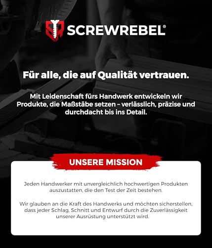 SCREW REBEL Terrassenschraube ST-FIX Edelstahl C1 5,0 x 50mm - 200 Stück inklusive S2-Bit, TX 25, Zier-Senkkopf, Schaftfräser, Sägezahn Gewindeschliff, Cutspitze, Dielenschraube gewachst