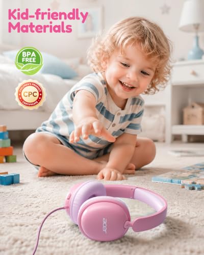 Image of Acer OHW355 Kids Headphones with Cord for School,Over Ear Wired Headphones
