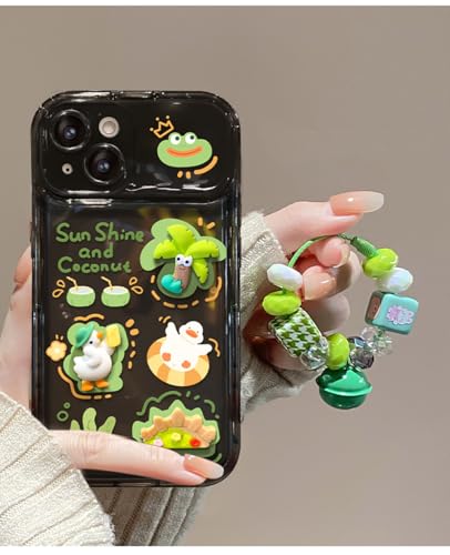 Coque iPhone 15 coco 3D drôle : idée cadeau originale avec maintien au poignet