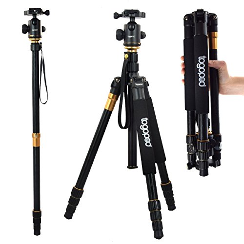 togopod Alexander 2in1 Stativ & Einbein mit Kugelkopf, max. Höhe 180cm, min. Höhe 44cm, Tragfähigkeit 5kg, Gewicht 1,56 kg : togopod - Foto und Kamera Stativ to go! Cover