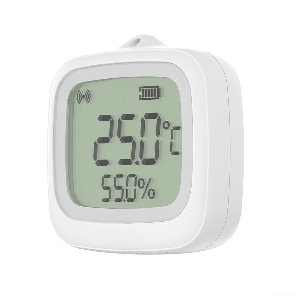 Sensor inteligente de temperatura y humedad, 1 paquete para dispositivo ZIGBEE 3.0 con pantalla LCD, monitoreo en tiempo real impermeable IP65, membrana transpirable para baño de invernadero