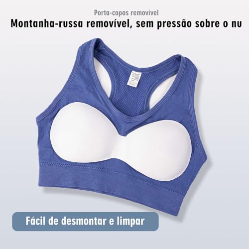 Top Academia Fitness Nadador Com Bojo Removivel Suplex Treino Roupas Femininas (BR, Alfa, P, Regular