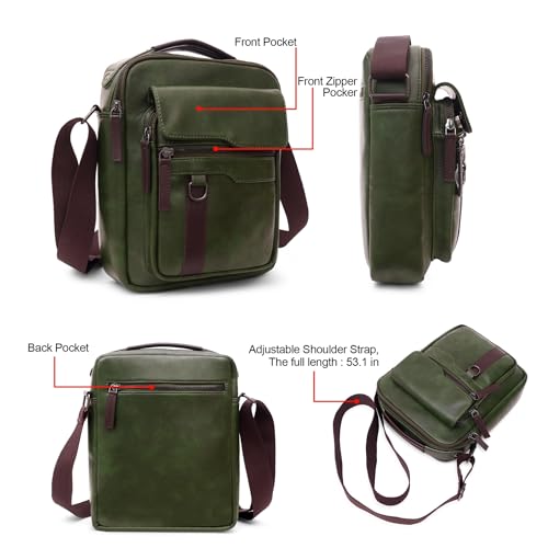 Image of VISMIINTREND Leather Sling Bag for Men Travel | Side Shoulder Messenger Bag for Man | Fits 10 inch ipad | Corporate Gifts for Men | Birthday Gift for Husband /Father | Premium