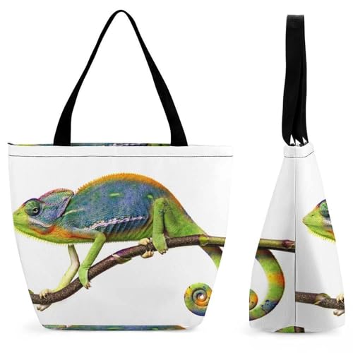 Sac à main pour femme vert caméléon : grand sac shopping bandoulière voyage
