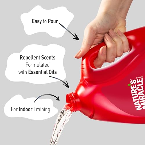 Image of Nature's Miracle Advanced Platinum No More Marking Spray, Gallon | Effective Training Aid to Eliminate Repetitive Marking Indoors, Carpets, Floors, Potty Training Spray for Dogs, Puppies