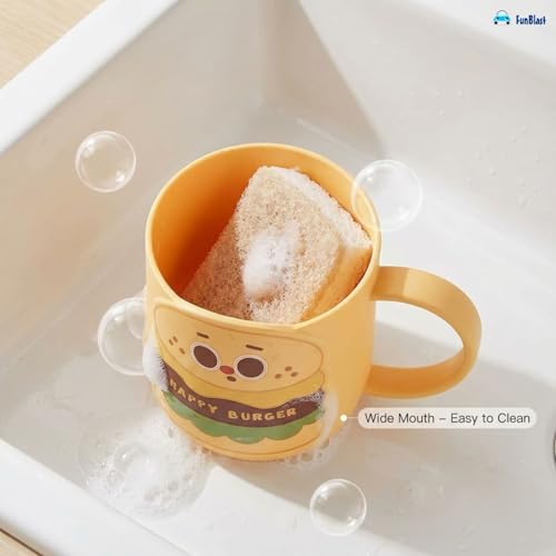 Image of FunBlast Milk Mug for Kids - 400 Ml; Unbreakable Mug for Kids, Milk Mugs for Kids Unbreakable - Milk Drinking Cup for Kids (Happy Burger)