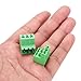 MECCANIXITY 5PCS 3-Pin PCB Mount Screw Terminal Block Connectors 5.08mm/0.2inch Pitch Circuit Board Connectors for Home Appliances, Industrial Project