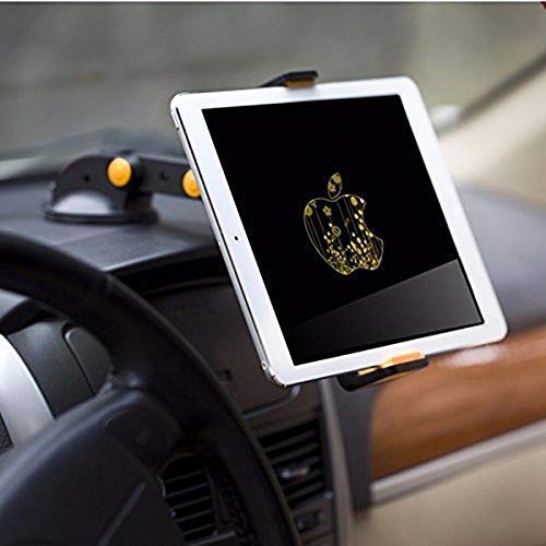 Image of JCB Shape Car Mobile Tablet Holder Ultra Silicon Gel Pad Suction Cup Flexible Neck 360 Degree Rotation Pefect for Windshield Dashboard Use Size 4-11 inch inch - (Black)