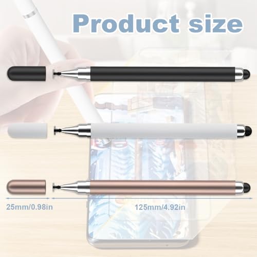 WeddHuis 3er Pack 2 in 1 Stylus Pen Touchscreen Stift kompatibel mit alle Handys/Tablets für Alle Tablets (Tablet Stift)
