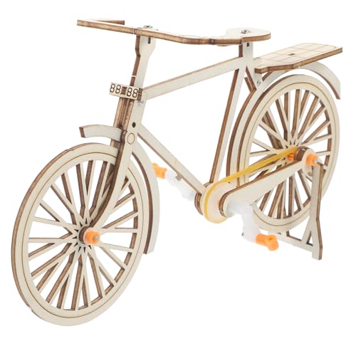 HONMEET Self-Assembly Vintage Bike Model Desktop Mini Bike Decoration Educational Toy
