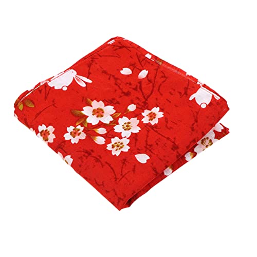 Anneome 日本製 花の中のウサギの壁紙 テーブルクロス プレースマット お弁当包み 乾きやすい キルティング生地 和風デザイン さまざまなシーンに 1枚