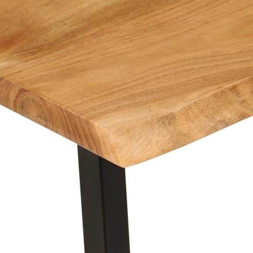 Banc en bois massif d'acacia stable pour table de salle à manger - 7