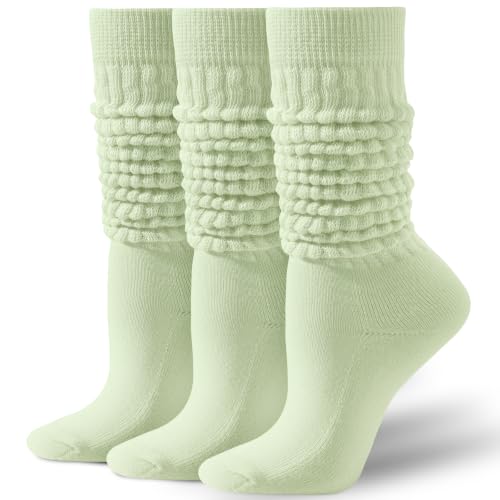 Image of Pleneal Slouchy Socks for Women Scrunch Sock Knit Chunky Crew Boot Socks