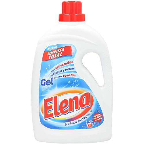 Elena Detergente para lavadora, adecuado para ropa blanca y de color, formato gel - 30 dosis