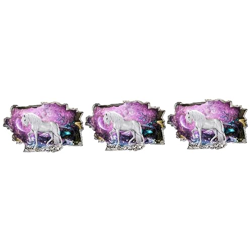 Autocollants muraux 3D licorne pour décoration murale de chambre de bébé