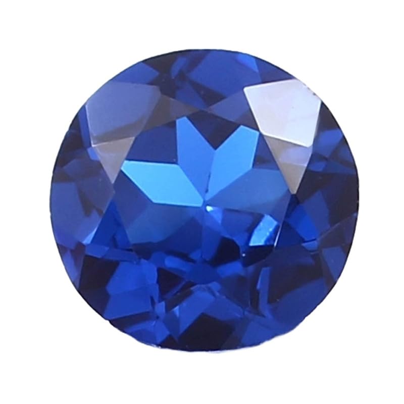 Saphir bleu gemme ronde 10mm fabrication bijoux pendentif collier bague