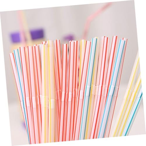 600 pitillos flexibles desechables multicolor miniatura 2