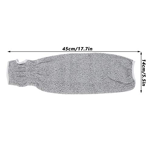 Manga de proteção de braço, 2 pares de proteção de braço prática HPPE, antidesgaste e anticorte cinz